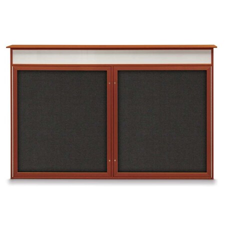 United Visual Products Open Faced Traditional Corkboard, 96x48" UV647A-GOLD-BLACK